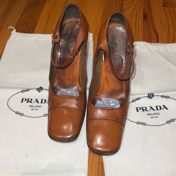 Prada square toe leather Mary Jane’s - Picture 3 of 13